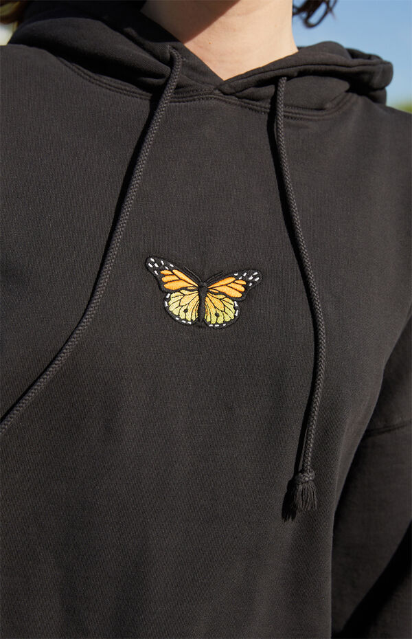 brandy melville black butterfly hoodie