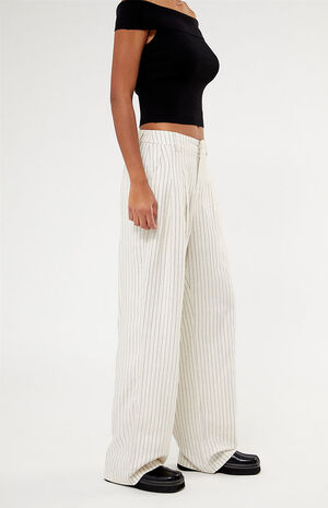 Pinstripe Linen Trousers image number 3