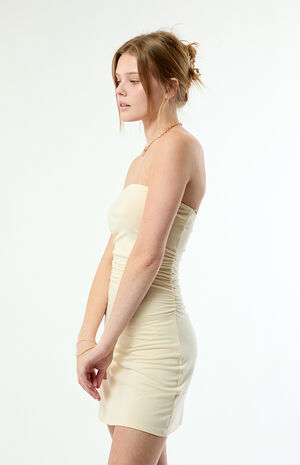 Strapless Ruched Mini Dress image number 3