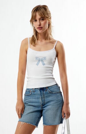 Lace Star Bow Cami Tank Top image number 3