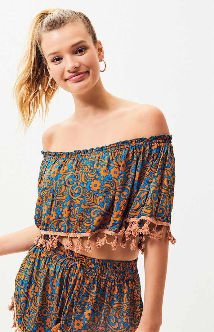 Bonfire Haze Tassel Top