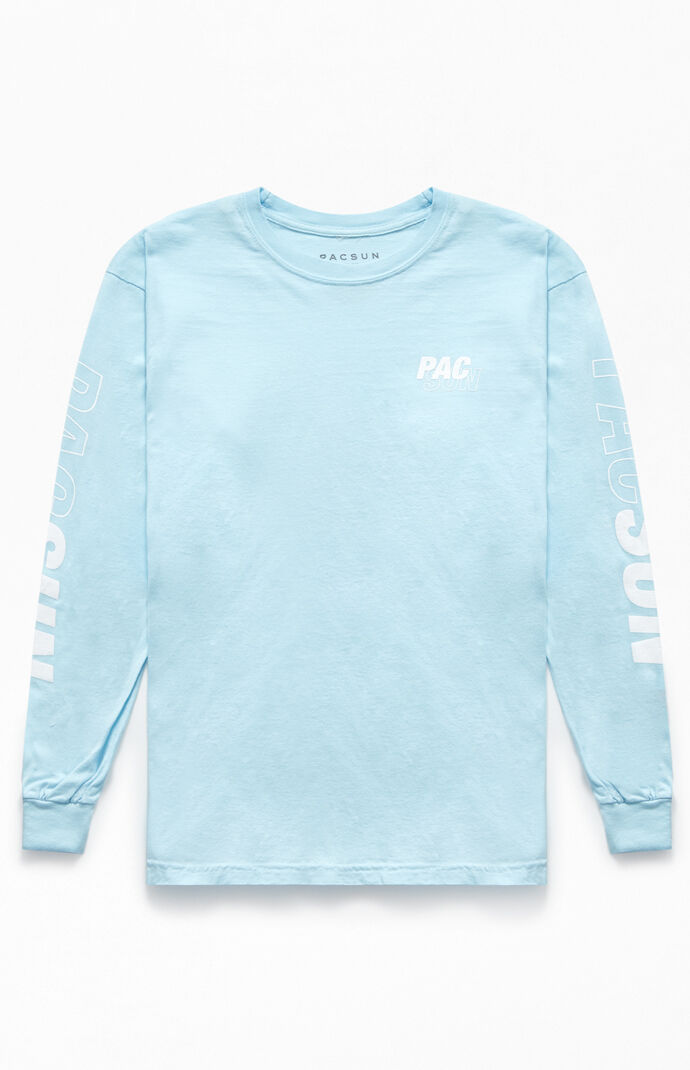 blue long sleeve top