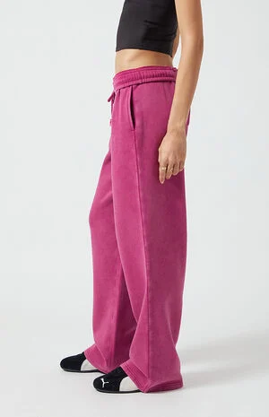 Core Ultra Soft Fleece Vintage Wash Baggy Sweatpants image number 3