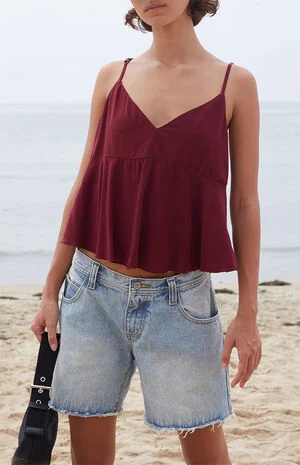 Burgundy Tiffany Tank Top image number 1