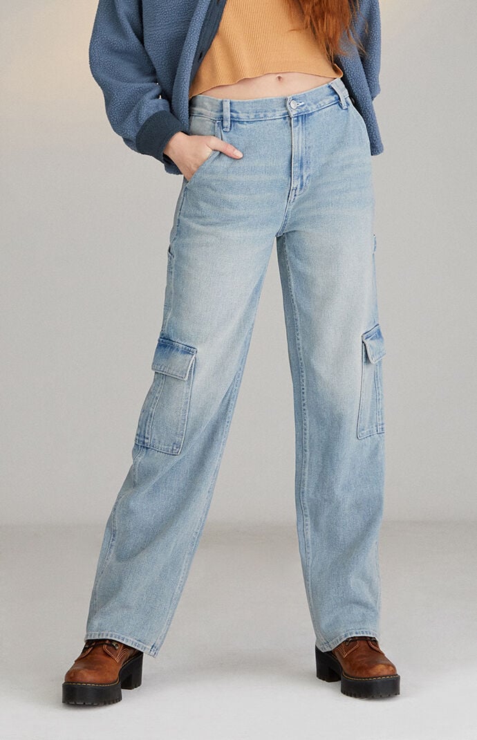 PacSun Light Blue Cargo Baggy Carpenter 