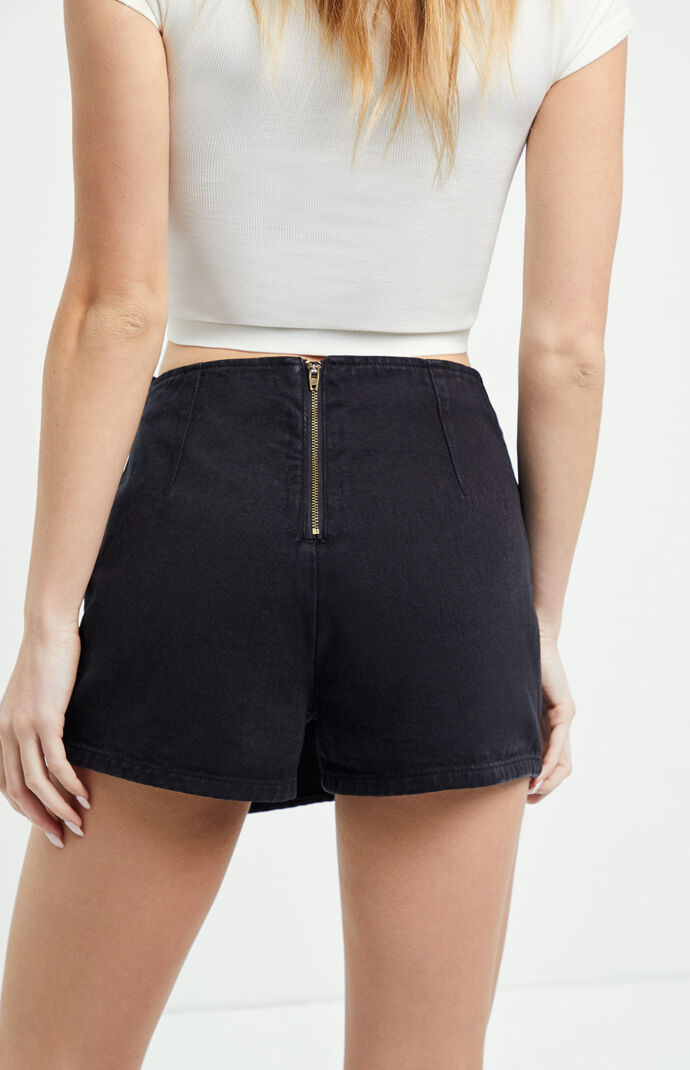 Carbon Black Wrap Skort
