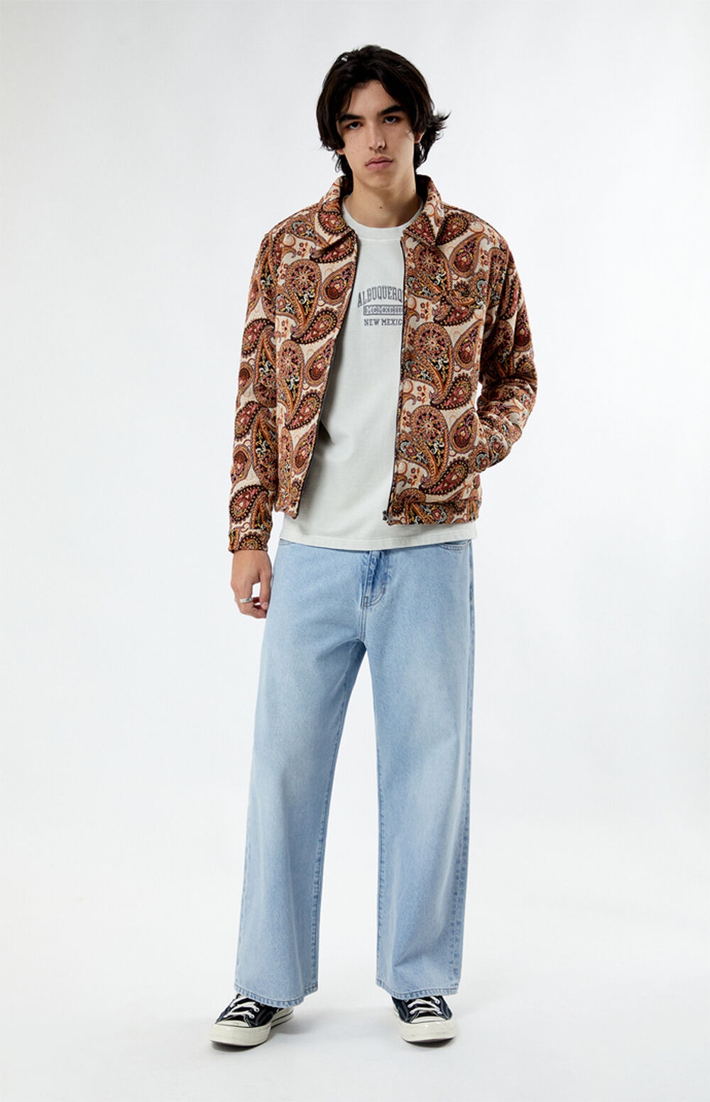 Pacsun Jacquard Paisley Gas Jacket | Pacsun