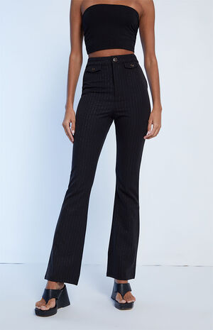 Lurex Stripe Becky Flare Pants image number 2