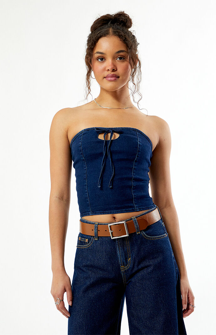 Your Favorite Astrid Denim Corset | Pacsun