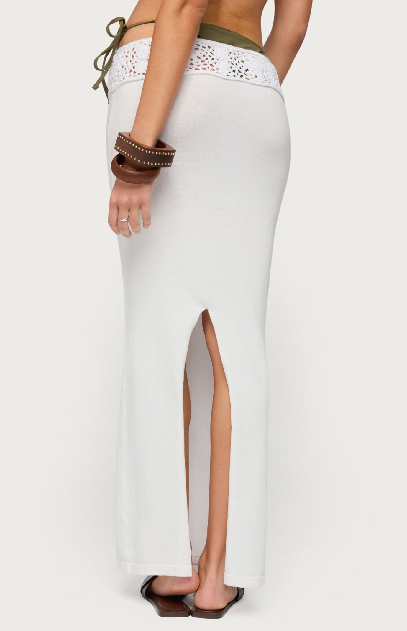 Edikted Maven Crochet Knit Maxi Skirt