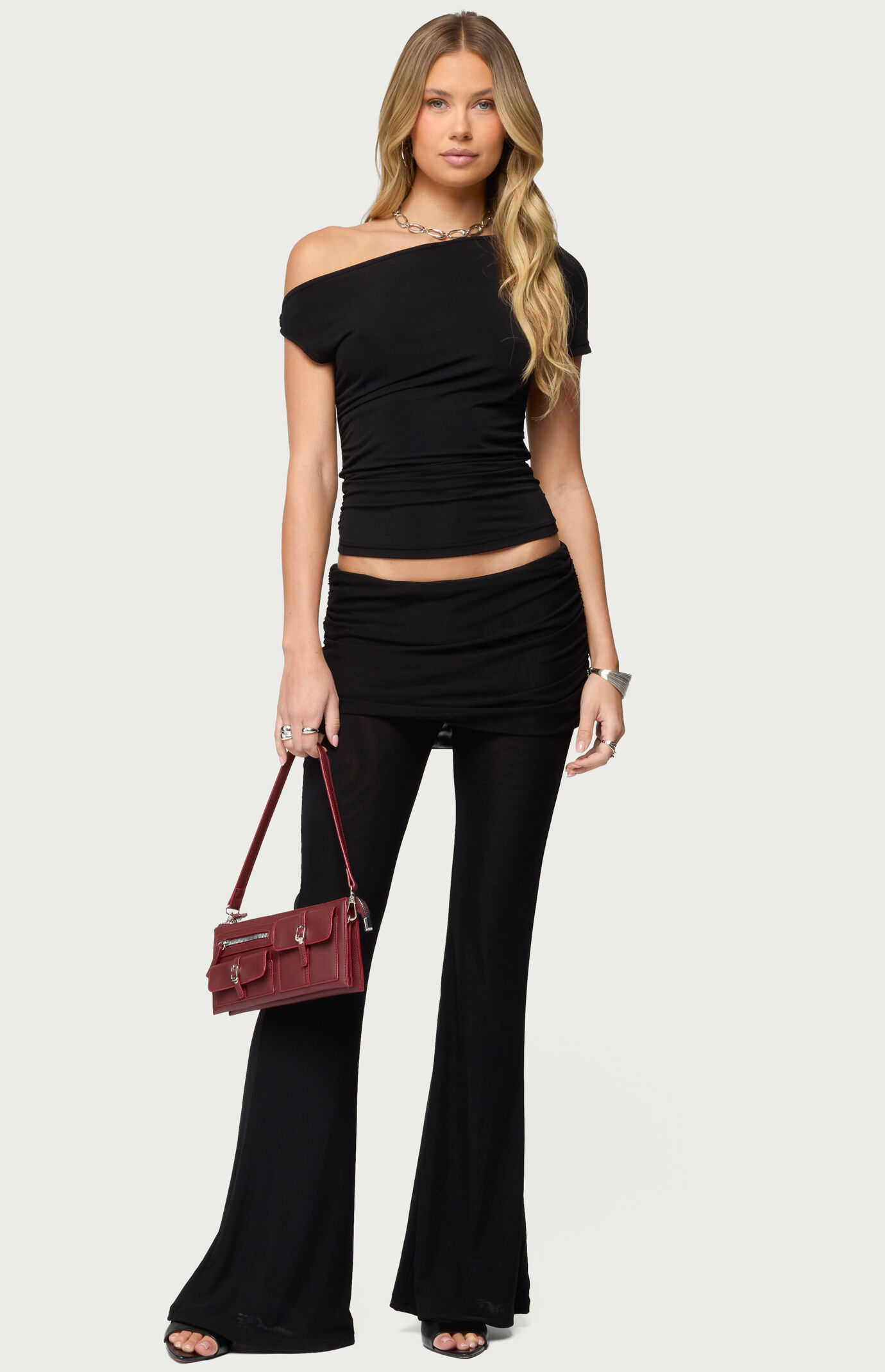 Edikted Halli Twisted Off Shoulder Top