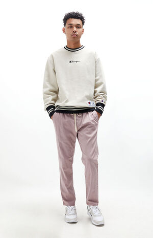 Mauve Cotton Twill Trouser Pants image number 4