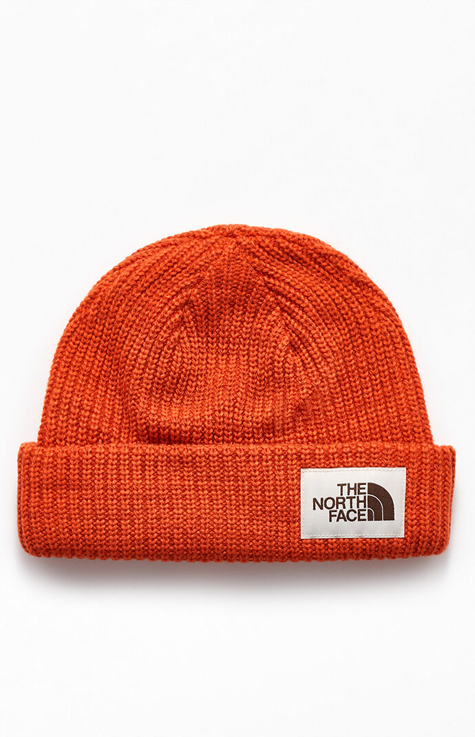 north face salty dog beanie orange