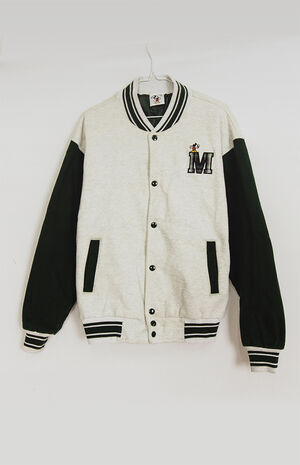 Upcycled Mickey Mouse Letterman Jacket image number 1