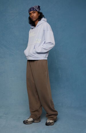 Brown Fleece Extreme Baggy Sweatpants image number 1