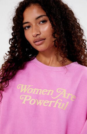 Women Are Powerful Crew Neck Sweatshirt image number 2