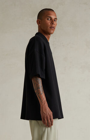 Jet Black Pique Polo Shirt image number 3