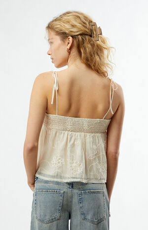 Isabel Floral Embellished Tank Top image number 4