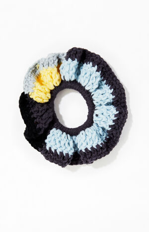 Navy Knit Hair Scrunchie image number 1