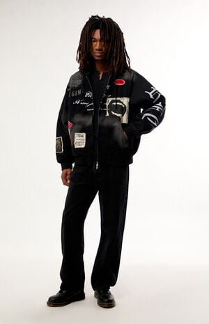 Outliers Distressed Zip Up Hoodie image number 5