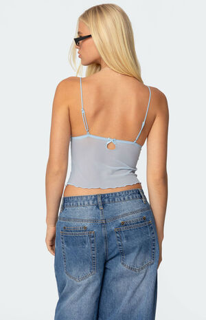 Berkley Sheer Mesh Lacey Top image number 4