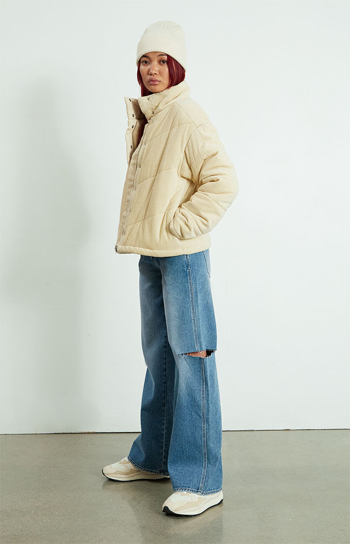 LA Hearts Corduroy Puffer Jacket PacSun
