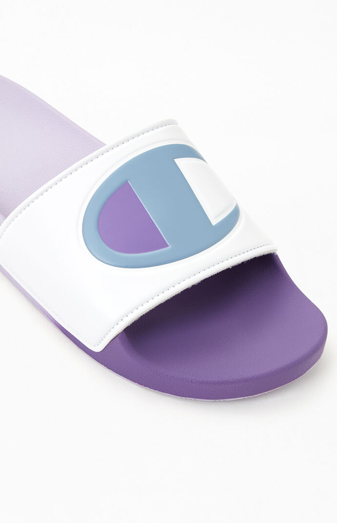 Women's Purple IPO Split Slide Sandals
