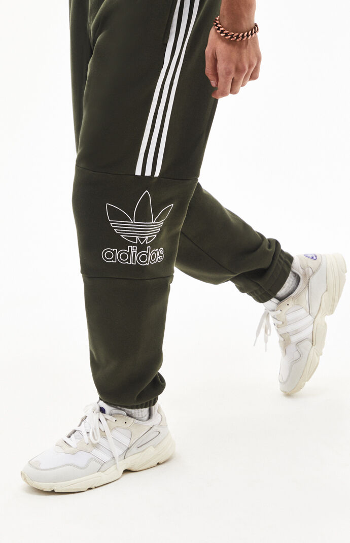 adidas Outline Olive Sweatpants PacSun PacSun