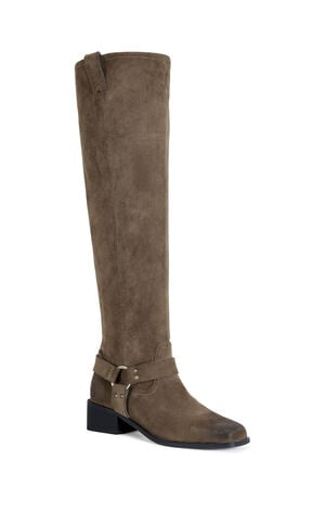 Women's Eathelin Brown Over-The-Knee Moto Boots image number 2
