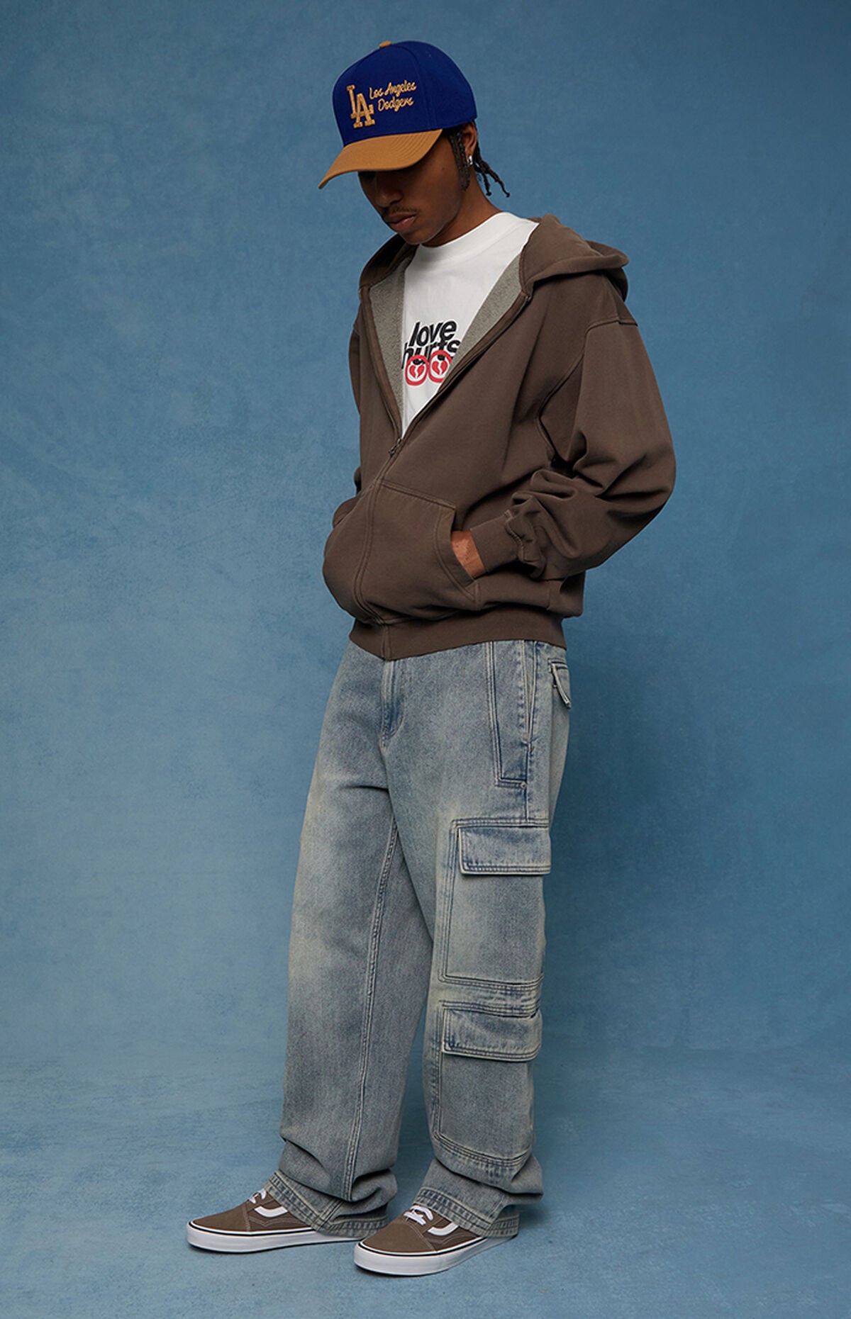 Dylan Baggy Jeans Cargo Medium Blue Tint