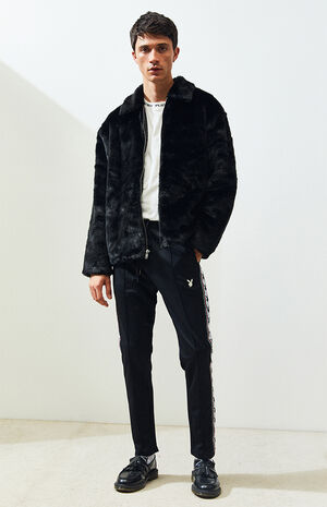 Playboy X Playboy Faux Fur Coach Jacket Pacsun
