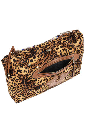 Leopard Print Soft Hobo Bag image number 6