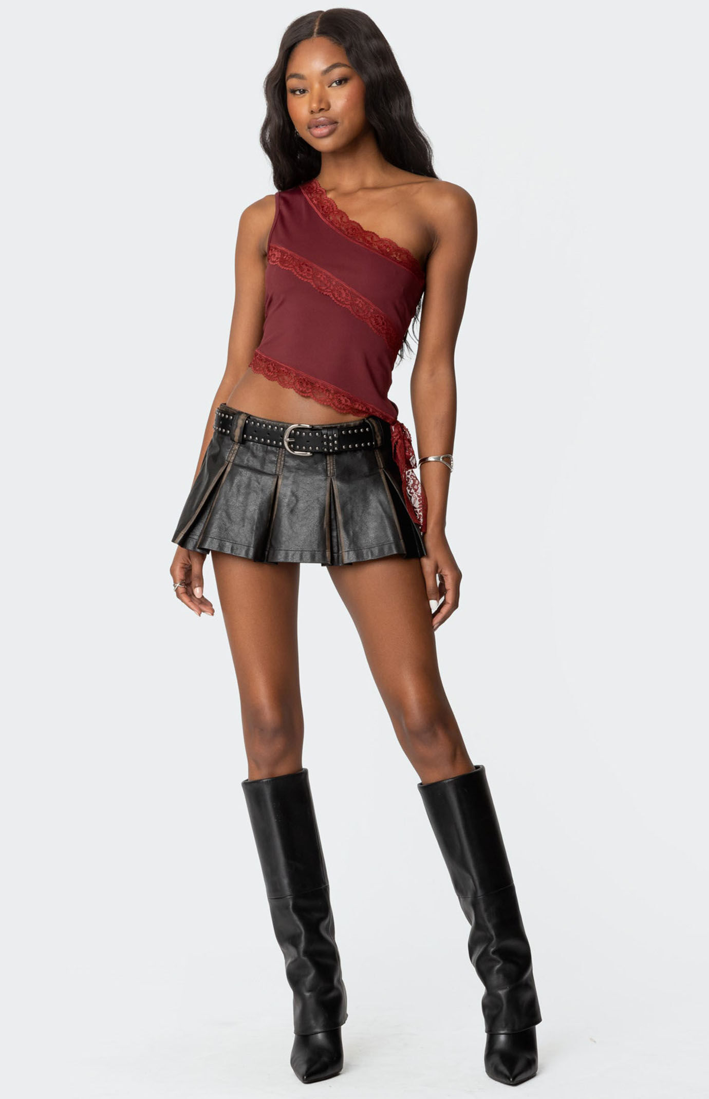 Edikted Becky Lacey One Shoulder Top