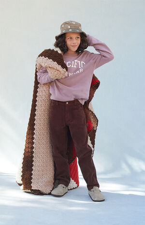 Brown Corduroy Carpenter Pants image number 1