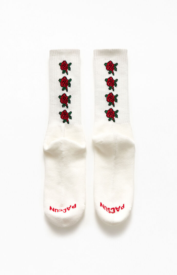 Recycled Rose Crew Socks