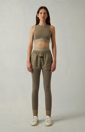 Women's Desert Taupe Running Shorts image number 6