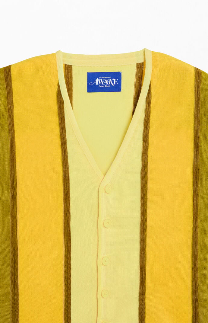 Awake NY Wool Striped Cardigan