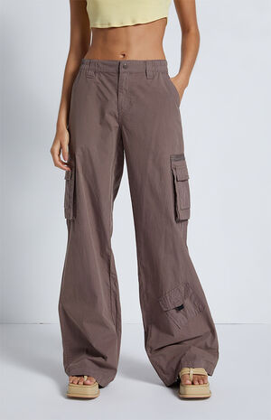 Brown Low Rise Puddle Pants image number 2
