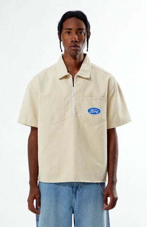 Striped Quarter-Zip Shirt