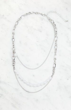 Pearl Chain Drop Necklace