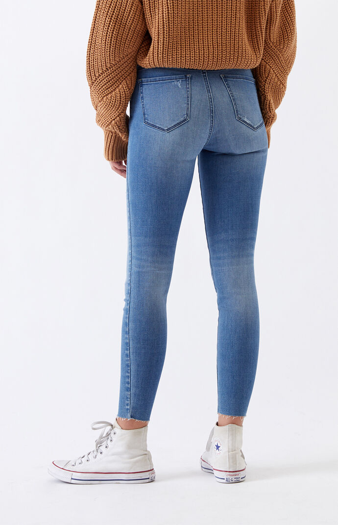 Allan Blue High Waisted Ankle Jeggings PacSun PacSun