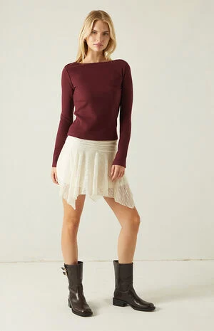 Jodi Long Sleeve Waffle Knit Top image number 1