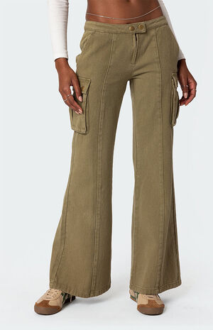 Sabri Low Rise Flared Cargo Jeans image number 2