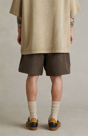 Brown Active Trace Classic Shorts image number 6