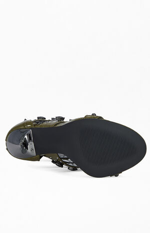 Women's Antonia Olive Stiletto Sandals image number 5