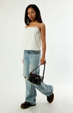 Daniela Square Neck Linen Tank Top image number 5