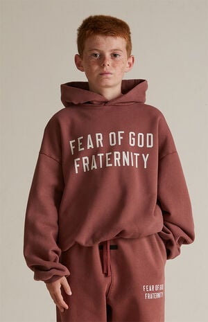 Kids Crimson Heavy Fleece Hoodie image number 2