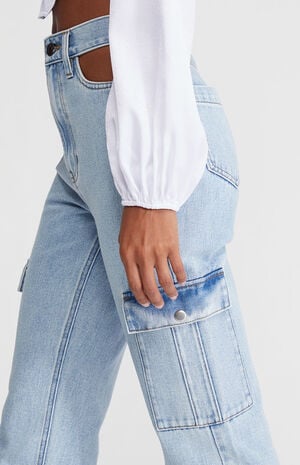 Cutout Bootcut Cargo Pants image number 4