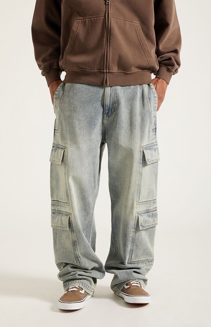 Pacsun Dylan Baggy Jeans Cargo Medium Blue Tint