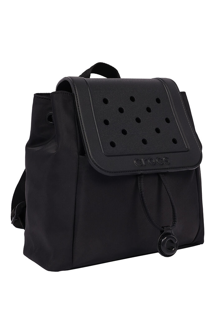 Crocs Black Mini Fashion Eva Flap Backpack